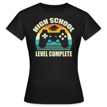 Lycée Idée Cadeau Gamer Bac Jeux Vidéo Fac Console - T-shirt Femme - noir - Devant - AI Model Female 172 dark (172cm)