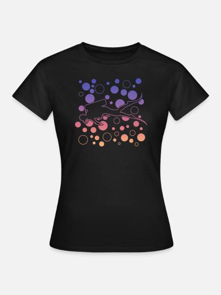 Taucher tauchen - Frauen T-Shirt - Schwarz