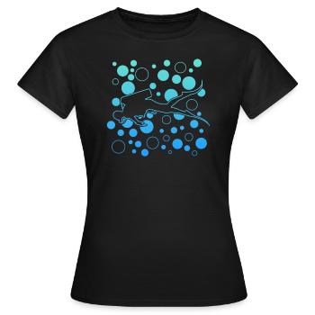 diving scuba diver - Frauen T-Shirt - Schwarz - Vorne - AI Model Female 172 dark (172cm)