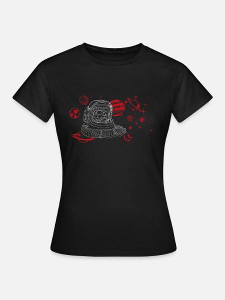 cri silencieux dans l'espace, blanc - T-shirt Femme - noir