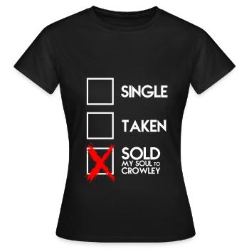 SOLD, GIFT - Women's T-Shirt - black - Front - AI Model Female 172 dark (172cm)