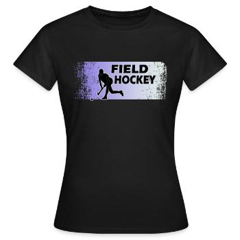 Hockey Hockey Fille Hockey sur gazon Hockey Game - T-shirt Femme - noir - Devant - AI Model Female 172 dark (172cm)