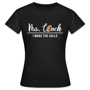 mrs. rugby-coach rugby football-coach - Frauen T-Shirt - Schwarz - Vorne - AI Model Female 172 dark (172cm)