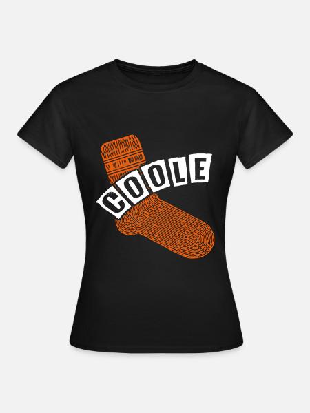 Coole Socke - lustiges Motivationsdesign - Frauen T-Shirt - Schwarz