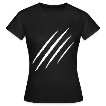 icône de blessure griffe rayée - T-shirt Femme - noir - Devant - AI Model Female 172 dark (172cm)