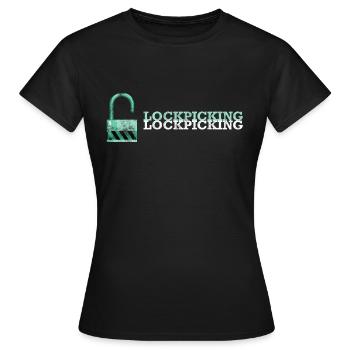 Lockpicking Lockpicking lockpicking - Frauen T-Shirt - Schwarz - Vorne - AI Model Female 172 dark (172cm)