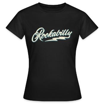 Rockabilly - Rétro des années 50 - Rock n Roll des années 1950 - T-shirt Femme - noir - Devant - AI Model Female 172 dark (172cm)