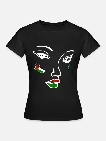 Free palestine - Frauen T-Shirt - Schwarz