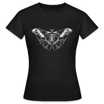 Totenkopf Falter Deadwing - Frauen T-Shirt - Schwarz - Vorne - AI Model Female 172 dark (172cm)