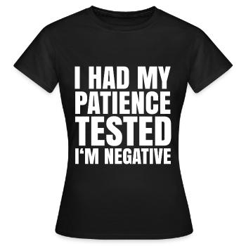 Patience - Patience Sort amusant - T-shirt Femme - noir - Devant - AI Model Female 172 dark (172cm)
