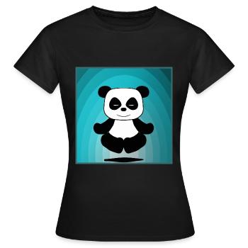 panda - Women's T-Shirt - black - Front - AI Model Female 172 dark (172cm)