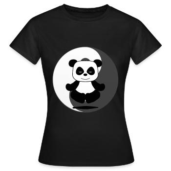 panda - Women's T-Shirt - black - Front - AI Model Female 172 dark (172cm)