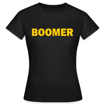 Boomer - Frauen T-Shirt - Schwarz - Vorne - AI Model Female 172 dark (172cm)