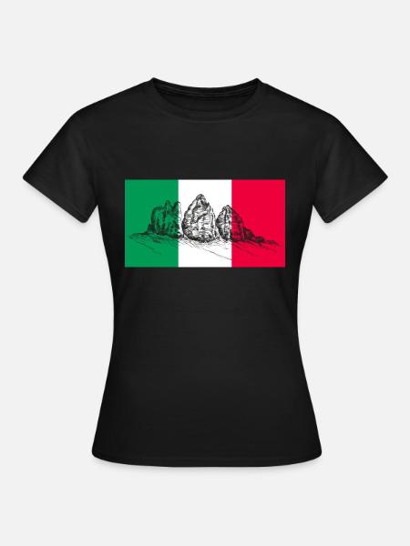 Three Peaks, Dolomites, - Women's T-Shirt - black
