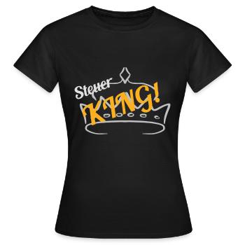 Steuer King - Frauen T-Shirt - Schwarz - Vorne - AI Model Female 172 dark (172cm)