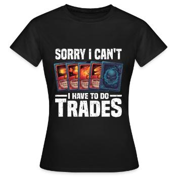 Karten sammler - Frauen T-Shirt - Schwarz - Vorne - AI Model Female 172 dark (172cm)