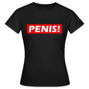 Penis - T-shirt Femme - noir - Devant - AI Model Female 172 dark (172cm)