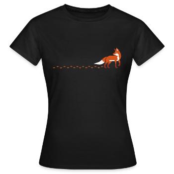 Fuchs Fuchsspur - Frauen T-Shirt - Schwarz - Vorne - AI Model Female 172 dark (172cm)