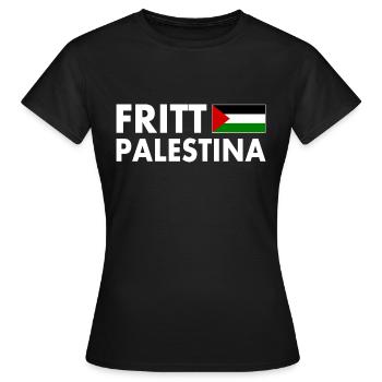 fritt palestina - Women's T-Shirt - black - Front - AI Model Female 172 dark (172cm)