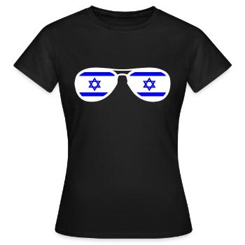 Israel - T-shirt Femme - noir - Devant - AI Model Female 172 dark (172cm)