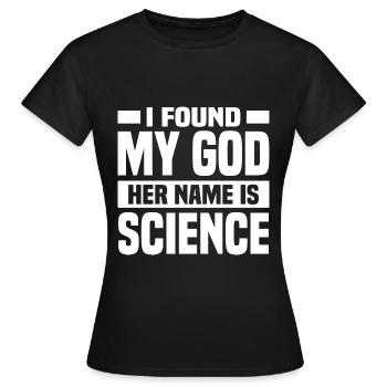 Atheisten Sprüche | Atheismus Skeptiker Geschenke - Frauen T-Shirt - Schwarz - Vorne - AI Model Female 172 dark (172cm)