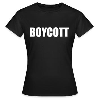 Boycott - T-shirt Femme - noir - Devant - AI Model Female 172 dark (172cm)