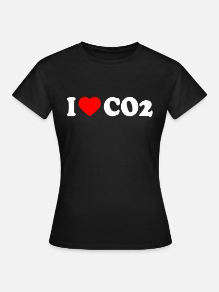 I love co2 - Frauen T-Shirt - Schwarz