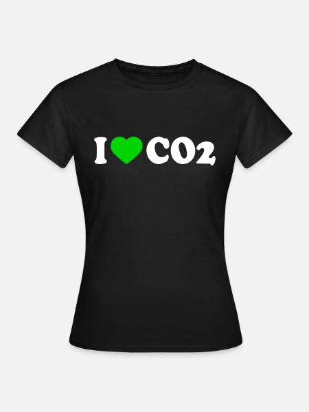 I love co2 - Frauen T-Shirt - Schwarz
