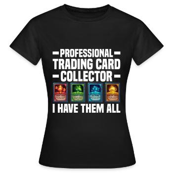 Trading Cards - Frauen T-Shirt - Schwarz - Vorne - AI Model Female 172 dark (172cm)