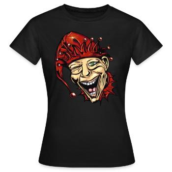 Joker - Clown - Arlequin - T-shirt Femme - noir - Devant - AI Model Female 172 dark (172cm)