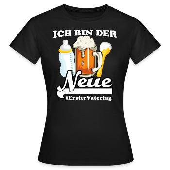 Erster Vatertag - Frauen T-Shirt - Schwarz - Vorne - AI Model Female 172 dark (172cm)