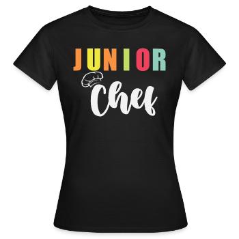 Junior Chef - Frauen T-Shirt - Schwarz - Vorne - AI Model Female 172 dark (172cm)