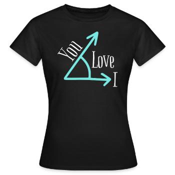 I love you - T-shirt Femme - noir - Devant - AI Model Female 172 dark (172cm)