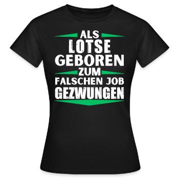 Lotse im falschen Job gelandet - Frauen T-Shirt - Schwarz - Vorne - AI Model Female 172 dark (172cm)