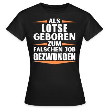 Lotse im falschen Job gelandet - Frauen T-Shirt - Schwarz - Vorne - AI Model Female 172 dark (172cm)
