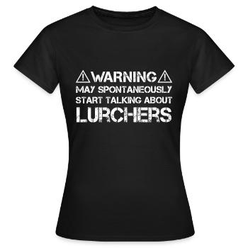 Lurcher - Frauen T-Shirt - Schwarz - Vorne - AI Model Female 172 dark (172cm)