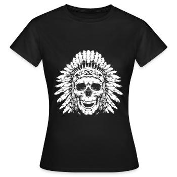 Crâne de chef - T-shirt Femme - noir - Devant - AI Model Female 172 dark (172cm)