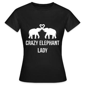 Cadeau d'éléphant bébé éléphant pachyderme - T-shirt Femme - noir - Devant - AI Model Female 172 dark (172cm)