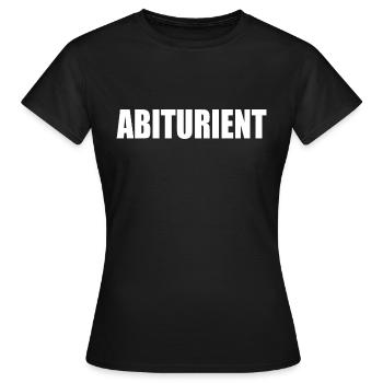 abiturient - Frauen T-Shirt - Schwarz - Vorne - AI Model Female 172 dark (172cm)