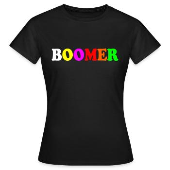 Boomer - Frauen T-Shirt - Schwarz - Vorne - AI Model Female 172 dark (172cm)