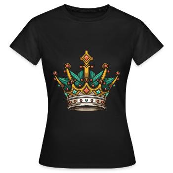 Majesté Couronne Couronne - T-shirt Femme - noir - Devant - AI Model Female 172 dark (172cm)