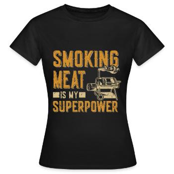 Fumer de la viande - T-shirt Femme - noir - Devant - AI Model Female 172 dark (172cm)