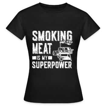 Meat Smoker - Women's T-Shirt - black - Front - AI Model Female 172 dark (172cm)