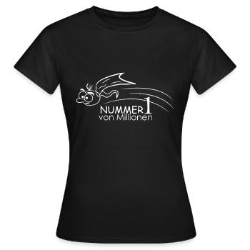 Number 1 of millions of sperm funny - Women's T-Shirt - black - Front - AI Model Female 172 dark (172cm)