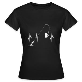 Pêche en haute mer - T-shirt Femme - noir - Devant - AI Model Female 172 dark (172cm)
