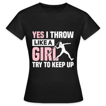 Lanceur de javelot - T-shirt Femme - noir - Devant - AI Model Female 172 dark (172cm)