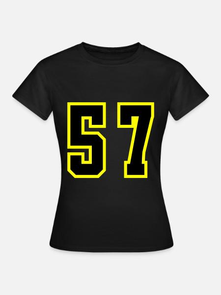57 Zahl Trikot - Frauen T-Shirt - Schwarz