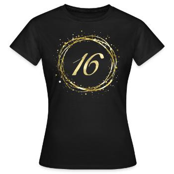 16 - T-shirt Femme - noir - Devant - AI Model Female 172 dark (172cm)