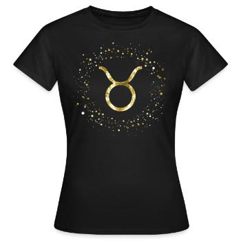 Stier Sternzeichen - Frauen T-Shirt - Schwarz - Vorne - AI Model Female 172 dark (172cm)