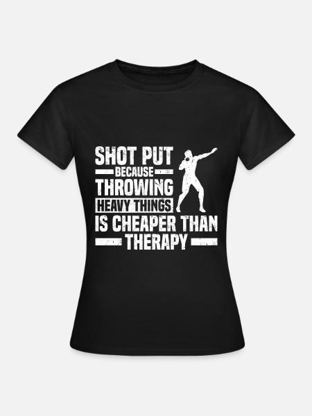 Kugelstoßen - Frauen T-Shirt - Schwarz